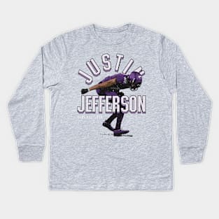 Justin Jefferson Minnesota Celebration Kids Long Sleeve T-Shirt